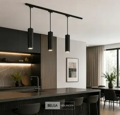 4 x LED Hangspot voor Magnetische Rail – 48V – 20W – 3000K Warm Wit – kavel bij Belga Veilingen