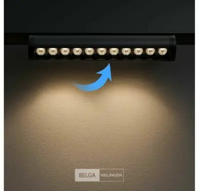 4 x LED Lineaire Spot voor Magnetische Rail – 48V – 18W – 4000K Neutraal Wit – Alfa – kavel bij Belga Veilingen