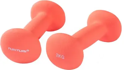 Tunturi Dumbbell set - 2 x 2,0 kg - Neopreen - Fluor Rood – kavel bij GSD Auctions, Zoeterwoude