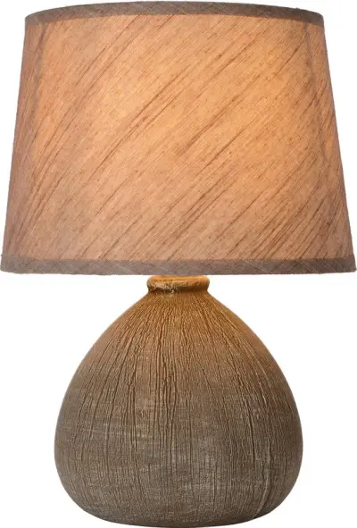 Lucide RAMZI - Tafellamp - Ø 18 cm - 1xE14 - Bruin - Japandi – kavel bij GSD Auctions, Zoeterwoude
