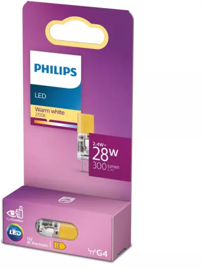Energiezuinige Philips LED Capsule Transparant - 28 W - G4 – kavel bij GSD Auctions, Zoeterwoude
