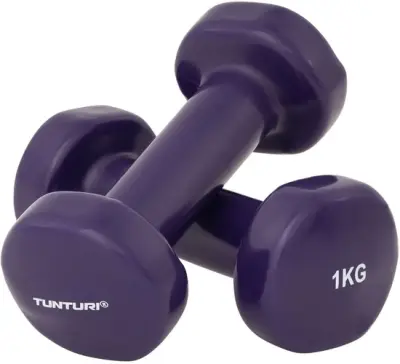 Tunturi Dumbbell set - 2 x 1,0 kg - Vinyl - Paars – kavel bij GSD Auctions, Zoeterwoude