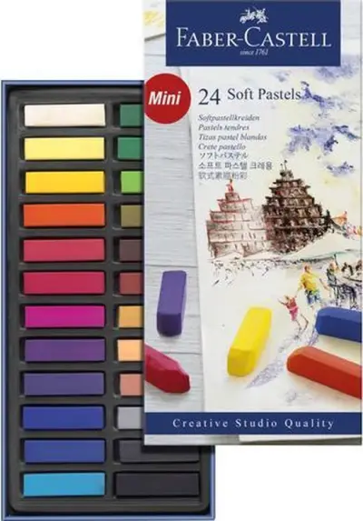 Faber-Castell pastelkrijt - halve lengte - 24 stuks – kavel bij GSD Auctions, Zoeterwoude