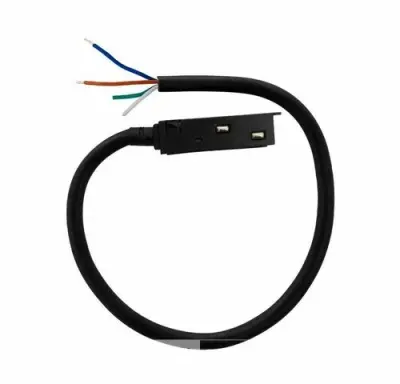 4 x Voedingsconnector met Kabel voor Magnetische Rail – 48V – Zwart – kavel bij Belga Veilingen