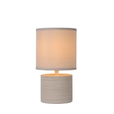 Lucide GREASBY - Tafellamp - Ø 14 cm - 1xE14 - Beige – kavel bij GSD Auctions, Zoeterwoude