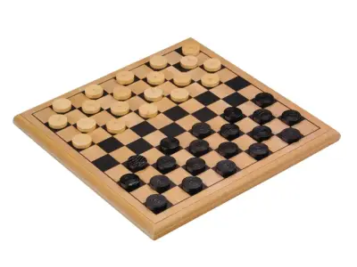 Damspel Longfield Games hout 30x30cm – kavel bij GSD Auctions, Zoeterwoude