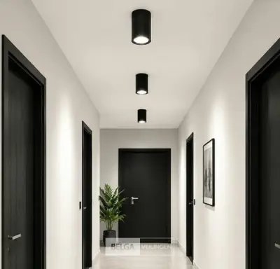 10 x LED Opbouw Spot 5W – 4200K Neutraal Wit - Zwart – IP20 – SANDRA-5/XL – kavel bij Belga Veilingen