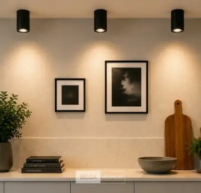 10 x Opbouw Spot Armatuur – GU10 – Zwart – IP20 – FREZYA-R – kavel bij Belga Veilingen