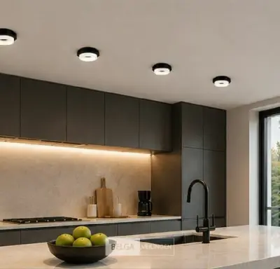 25 x Downlight Fitting – GU10 – Zwart – Ø70mm – IP20 – KADIFE – kavel bij Belga Veilingen