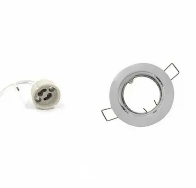 50 x Downlight Fitting – Draaibaar – GU10 – Wit – IP20 – kavel bij Belga Veilingen