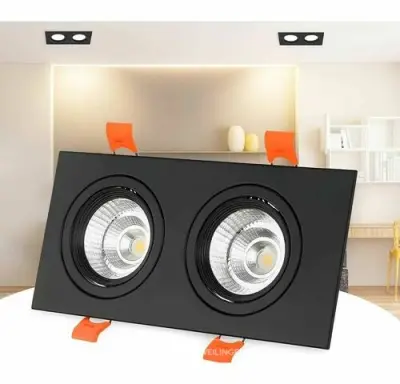 10 x Downlight Fitting – Draaibaar – GU10 – Zwart – IP20 – EP-2 – kavel bij Belga Veilingen