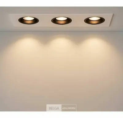10 x Downlight Fitting – Draaibaar – GU10 – Wit/Zwart – IP20 – EP-3 – kavel bij Belga Veilingen