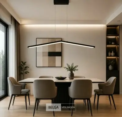 LED Hanglamp 16W – 4000K Neutraal Wit - Zwart – IP20 – EDMOND-16 – kavel bij Belga Veilingen