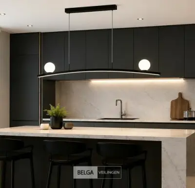 LED Hanglamp 28W – 4000K Neutraal Wit - Zwart – IP20 – INVICTA-28 – kavel bij Belga Veilingen