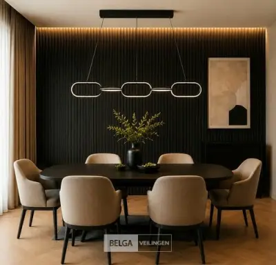 LED Design Hanglamp 36W – 4000K Neutraal Wit - Zwart – IP20 – EMPIRE-36 – kavel bij Belga Veilingen