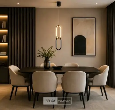 LED Hanglamp 12W – 4000K Neutraal Wit - Zwart – IP20 – SANTANA – kavel bij Belga Veilingen