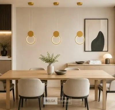 LED Hanglamp 11W – 4000K Neutraal Wit - Goud – IP20 – FOREVER – kavel bij Belga Veilingen