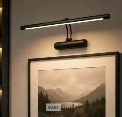 2 x LED Spiegel / Schilderijlamp 8W – 4200K Neutraal Wit - Zwart – IP45 – ANKA-8 – kavel bij Belga Veilingen