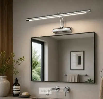 2 x LED Spiegel / Schilderijlamp 8W – 4200K Neutraal Wit - Chroom – IP45 – ANKA-8 – kavel bij Belga Veilingen