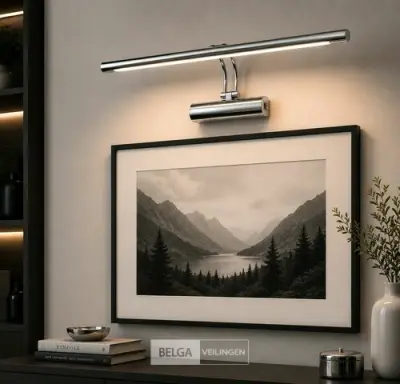 2 x LED Spiegel / Schilderijlamp 12W – 4200K Neutraal Wit - Chroom – IP45 – ANKA-12 – kavel bij Belga Veilingen