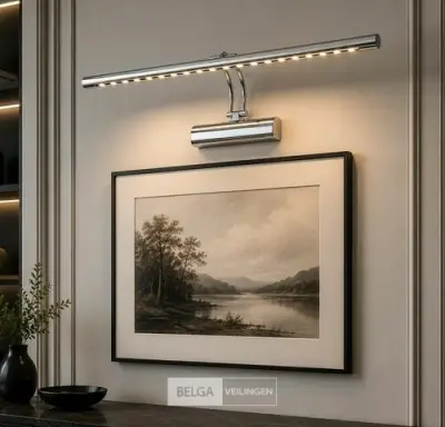 2 x LED Spiegel / Schilderijlamp 6W – 4200K Neutraal Wit - Chroom – IP45 – FLAMINGO-6 – kavel bij Belga Veilingen