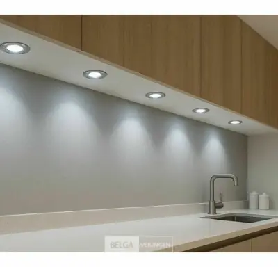 25 x LED Downlight – 7W – Draaibaar – 6500K Koud Wit – Zilver – kavel bij Belga Veilingen