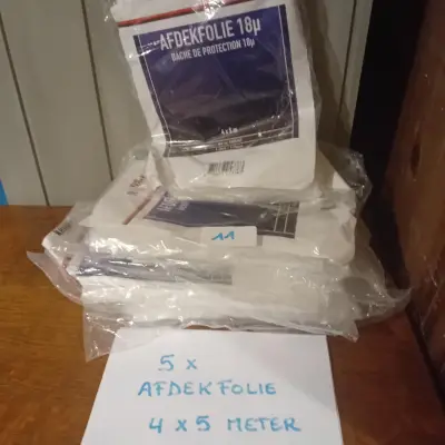 5 stuks afdekfolie, afmetingen 4 x 5 meter (Lot: 11) – kavel bij Goeiendeal, Lommel