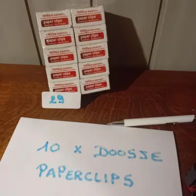 10 doosjes paperclips, merk Office Depot (Lot: 29) – kavel bij Goeiendeal, Lommel