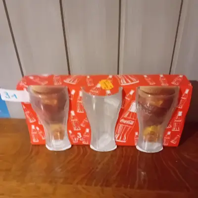 3 stuks Coca-Cola glazen in originele verpakking (Lot: 31) – kavel bij Goeiendeal, Lommel