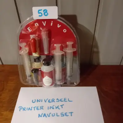 Universele printerinkt navulset met spuiten en reinigingsmiddel, merk Envivo (Lot: 58) – kavel bij Goeiendeal, Lommel