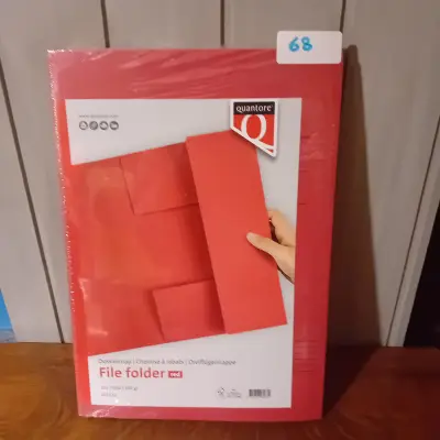 10 stuks rode dossiermappen / file folders, 320 gr, merk Quantore (Lot: 68) – kavel bij Goeiendeal, Lommel