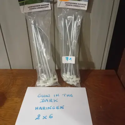 2 sets van 6 stuks lichtgevende haringen / glow in the dark haringen (Lot: 71) – kavel bij Goeiendeal, Lommel