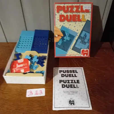 Gezelschapsspel "Puzzle Duell / Pussel Duell" inclusief spelborden en geometrische vormen, merk Jumbo (Lot: B 23) – kavel bij Goeiendeal, Lommel