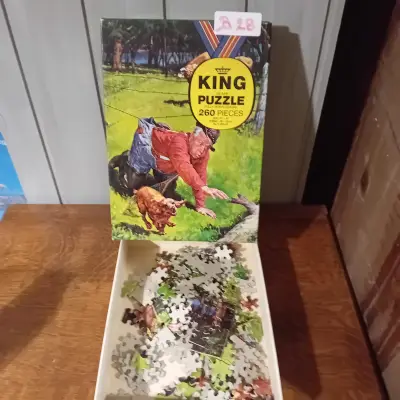King Puzzle legpuzzel met een jachtafbeelding bestaande uit 260 stukjes (Lot: B 28) – kavel bij Goeiendeal, Lommel
