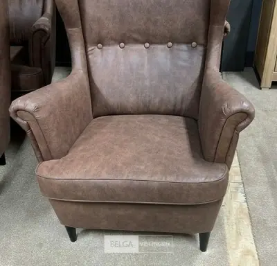 Fauteuil bruin (2 st) – kavel bij Belga Veilingen, Poppel