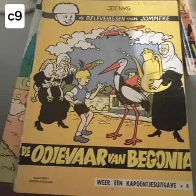 Stripalbum "De belevenissen van Jommeke - De ooievaar van Begonia" nr. 8, eerste reeks (Kapoentjesuitgave), auteur Jef Nys (Lot: c9) – kavel bij Goeiendeal, Lommel