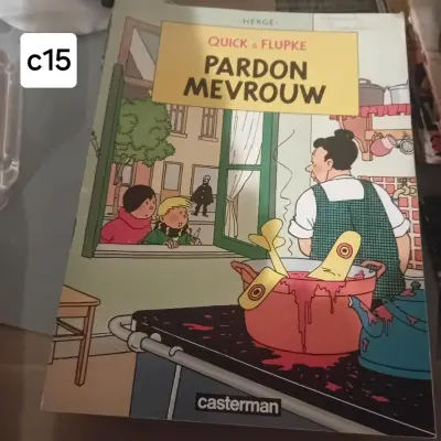 Stripalbum "Quick & Flupke - Pardon mevrouw", auteur Hergé, uitgeverij Casterman (Lot: c15) – kavel bij Goeiendeal, Lommel