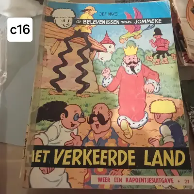 Stripalbum "De belevenissen van Jommeke - Het verkeerde land" nr. 21, eerste reeks (Kapoentjesuitgave), auteur Jef Nys (Lot: c16) – kavel bij Goeiendeal, Lommel