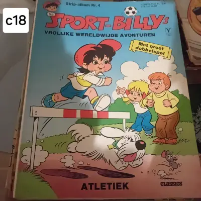 Stripalbum "Sport-Billy's vrolijke wereldwijde avonturen - Atletiek" nr. 4, inclusief groot dobbelspel, Classics (Lot: c18) – kavel bij Goeiendeal, Lommel
