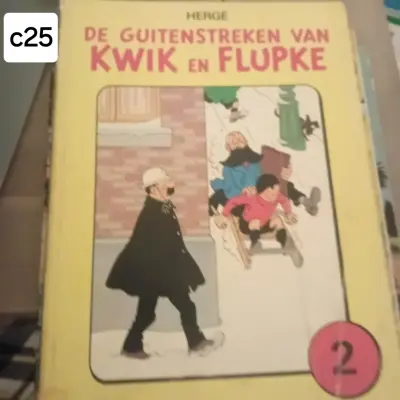 Stripalbum "De guitenstreken van Kwik en Flupke" deel 2, auteur Hergé, uitgeverij Casterman (Lot: c25) – kavel bij Goeiendeal, Lommel