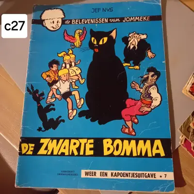 Stripalbum "De belevenissen van Jommeke - De zwarte bomma" nr. 7, eerste reeks (Kapoentjesuitgave), auteur Jef Nys (Lot: c27) – kavel bij Goeiendeal, Lommel