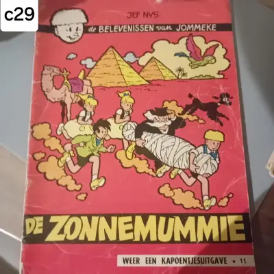 Stripalbum "De belevenissen van Jommeke - De zonnemummie" nr. 11, eerste reeks (Kapoentjesuitgave), auteur Jef Nys (Lot: c29) – kavel bij Goeiendeal, Lommel