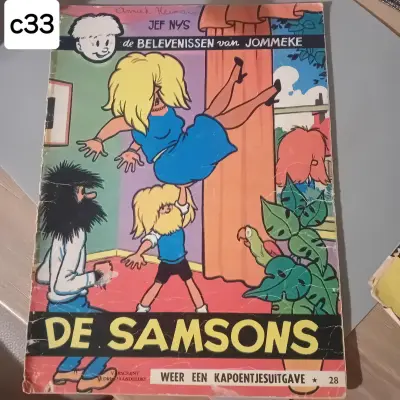 Stripalbum "De belevenissen van Jommeke - De Samsons" nr. 28, eerste reeks, Kapoentjesuitgave, auteur Jef Nys (Lot: c33) – kavel bij Goeiendeal, Lommel