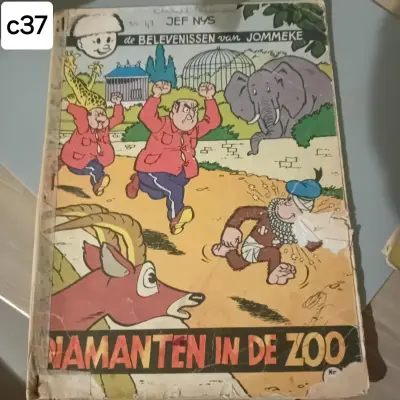Stripalbum "De belevenissen van Jommeke - Diamanten in de zoo", auteur Jef Nys (Lot: c37) – kavel bij Goeiendeal, Lommel