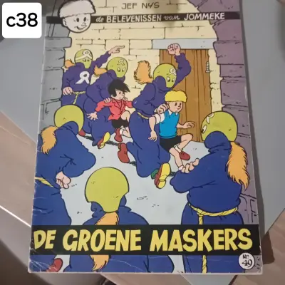 Stripalbum "De belevenissen van Jommeke - De groene maskers" nr. 49, auteur Jef Nys (Lot: c38) – kavel bij Goeiendeal, Lommel