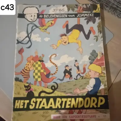 Stripalbum "De belevenissen van Jommeke - Het staartendorp" nr. 15, eerste reeks, Kapoentjesuitgave, auteur Jef Nys (Lot: c43) – kavel bij Goeiendeal, Lommel