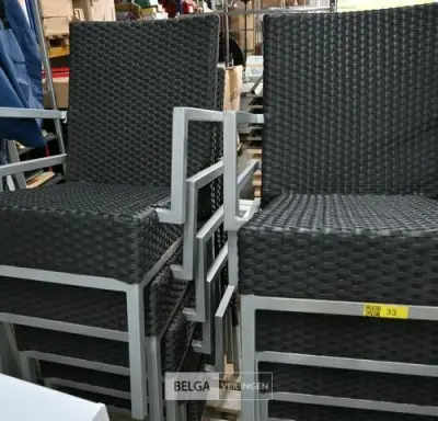 Poyrattan tuinstoelen (10x) – kavel bij Belga Veilingen
