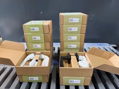 Ca. 15x Deurkruk op rozet, deurkruk op schild Intersteel, rvs, zwart – kavel bij Onlineveilingmeester, Hoogeveen