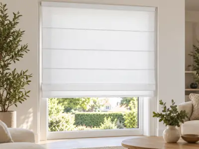 4x Vouwgordijn Shadow Comfort®, 1.98 x 2.40, arctic white – kavel bij Onlineveilingmeester