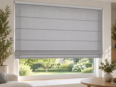 4x Vouwgordijn Shadow Comfort®, 1.98 x 2.40, cool grey – kavel bij Onlineveilingmeester